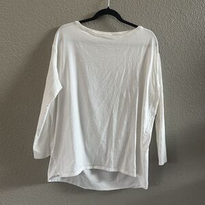 Lululemon Back In Action Tee Womens 10 12 White Rainbow Speckled Long Sleeve